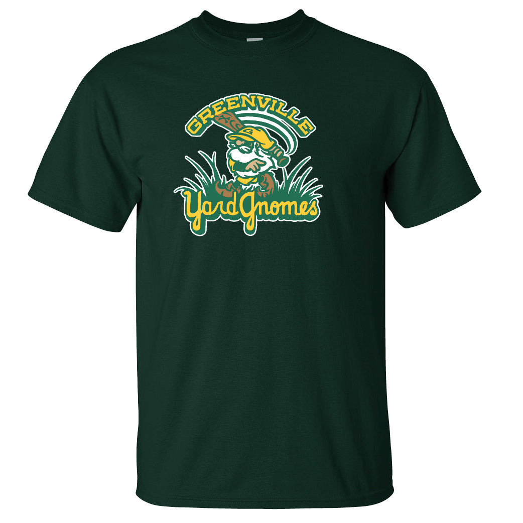 Greenville Yard Gnomes Forest Green Primary Logo Tee