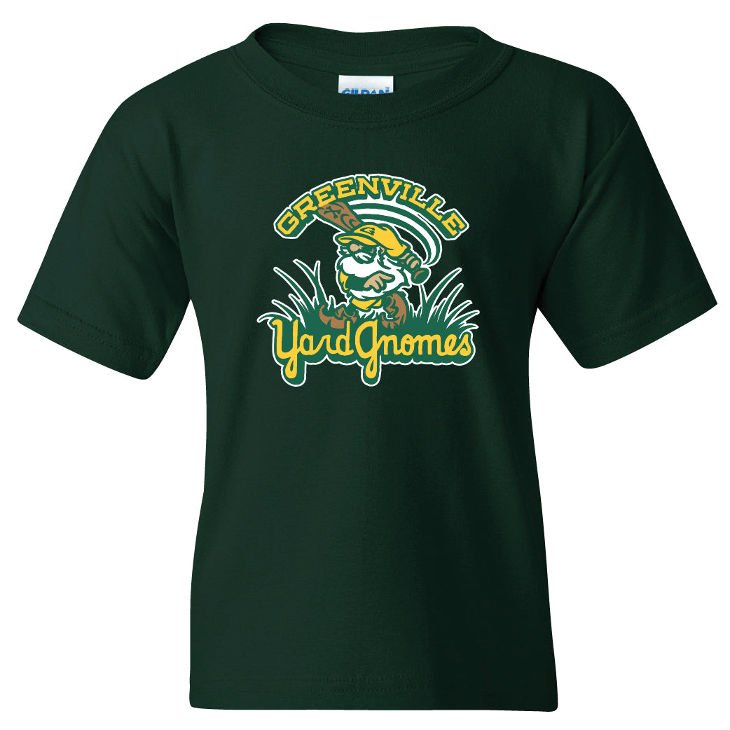 Greenville Yard Gnomes Youth Forest Green Primary Logo Tee