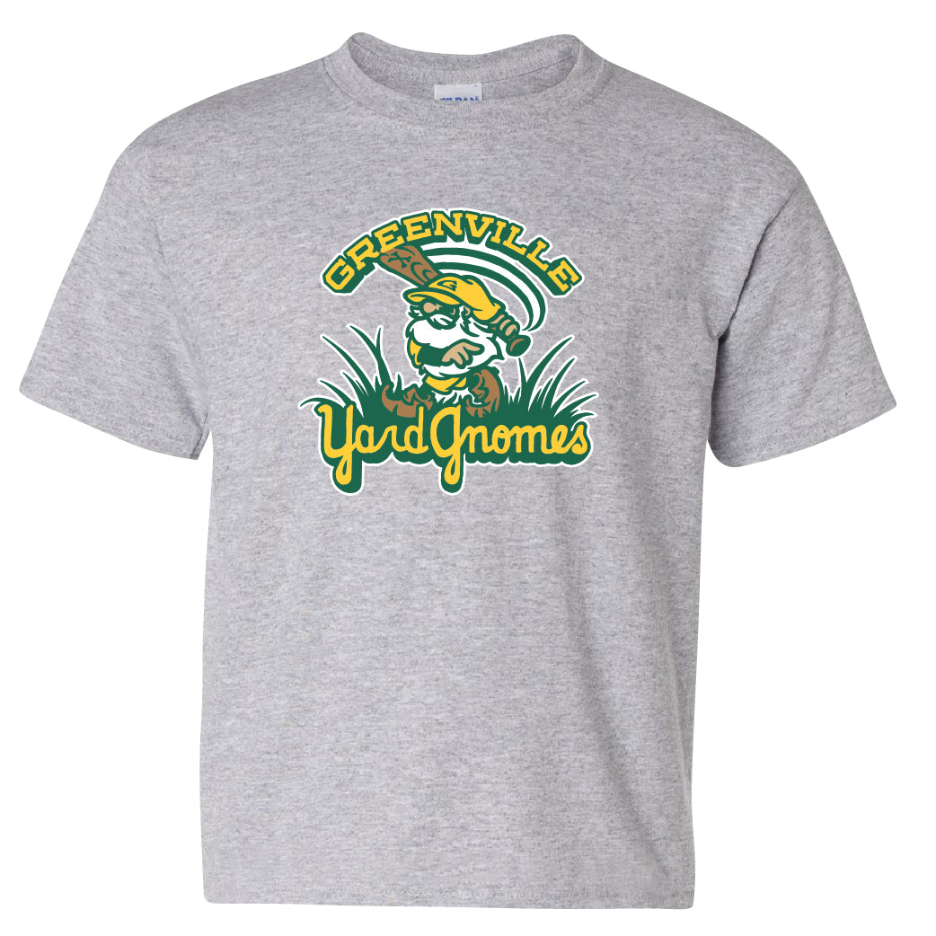 Greenville Yard Gnomes Youth Sport Gray Primary Logo Tee