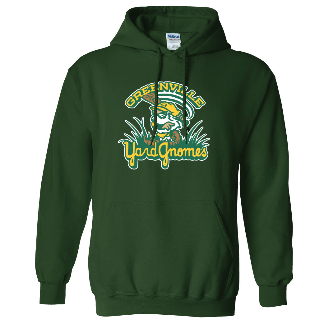 Greenville Yard Gnomes Forest Green Primary Logo Hood